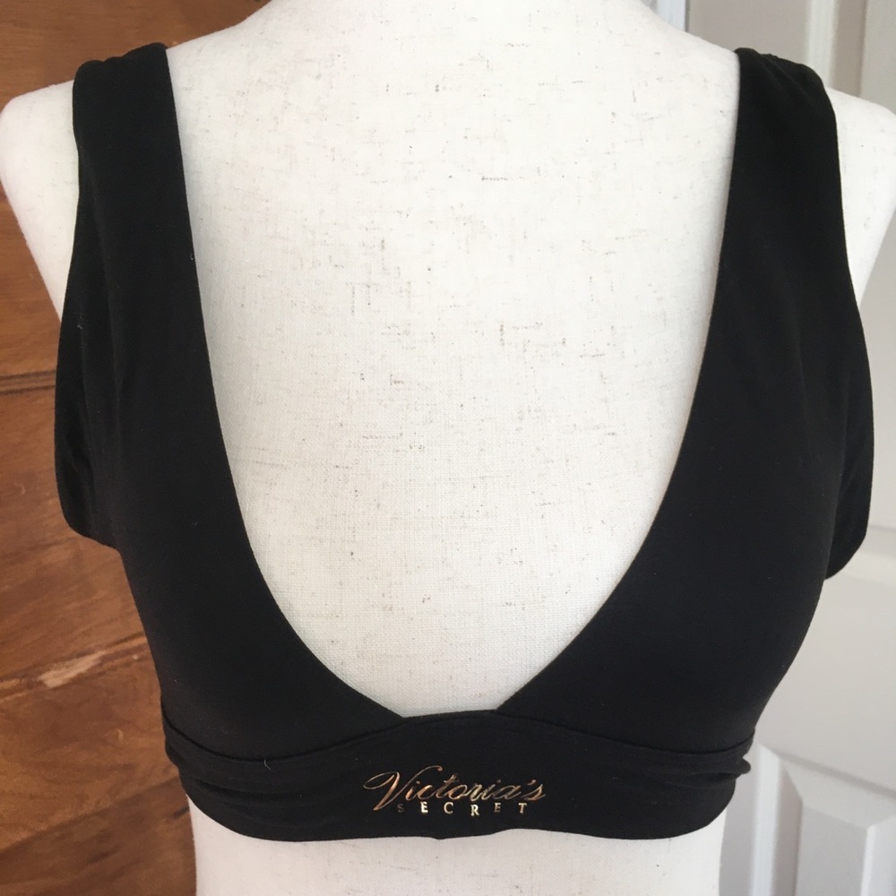 Victoria's Secret Black Soft V Neck Bralette